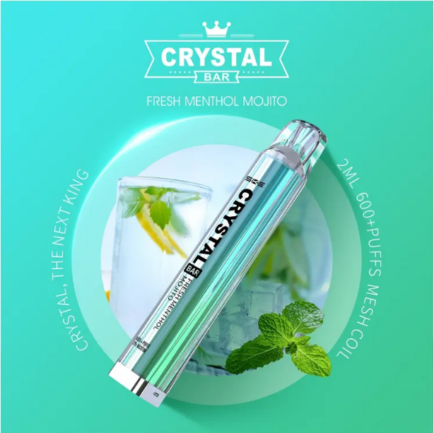 Crystal Bar 600 Einweg Vape - Fresh Menthol Mojito - Authentic-Smoke