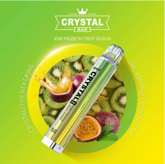 Crystal Bar 600 Einweg Vape - Kiwi Passion Fruit Guave - Authentic-Smoke