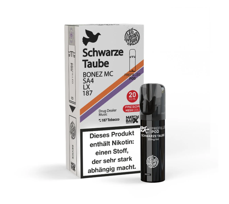 187 PODS Prefilled 20mg - Schwarze Traube - Authentic-Smoke