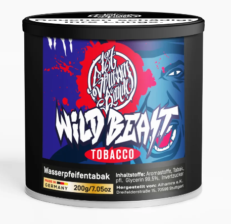 187 Strassenbande Tabak - Wild Beast - 200gr. Shisha Tabak - Authentic-Smoke