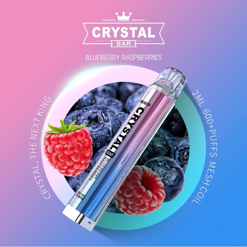 Crystal Bar 600 Einweg Vape - Blueberry Raspberry - Authentic-Smoke