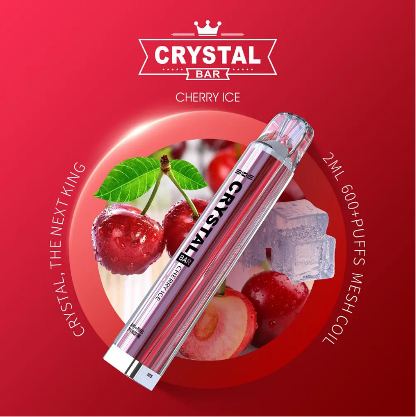 Crystal Bar 600 Einweg Vape - Cherry Ice - Authentic-Smoke