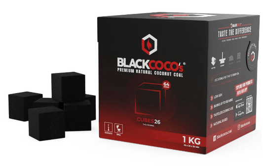 Blackcoco‘s 1KG - Kokosnuss Naturkohle Cubes26 Masterbox - Authentic-Smoke