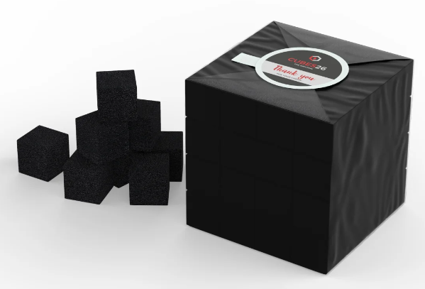 Blackcoco‘s 1KG (Tüte)- Kokosnuss Naturkohle Cubes26 Gastro Pack - Authentic-Smoke