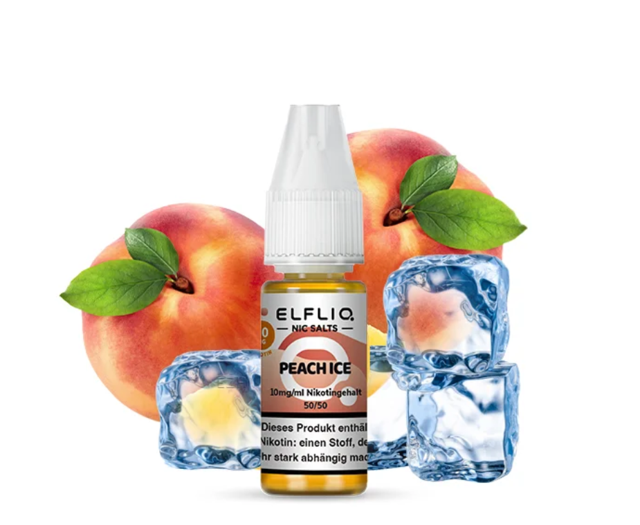 Elfliq by Elf Bar Liquid 20 mg/ml - Peach Ice - Authentic-Smoke