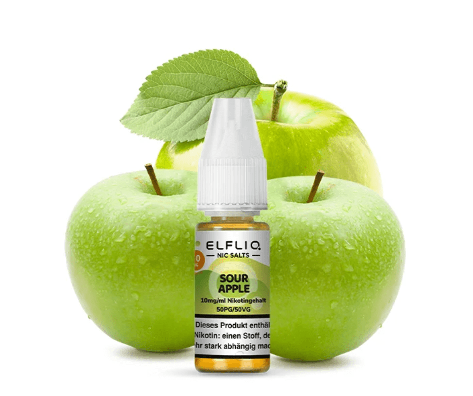 Elfliq by Elf Bar Liquid 20 mg/ml - Sour Apple - Authentic-Smoke