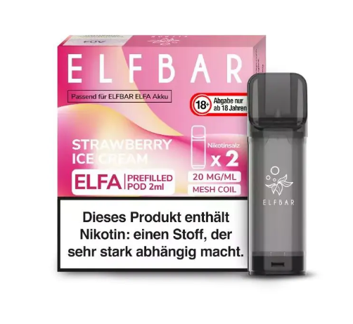 Elfa Pod System Prefilled Pod - Strawberry Ice Cream - Authentic-Smoke