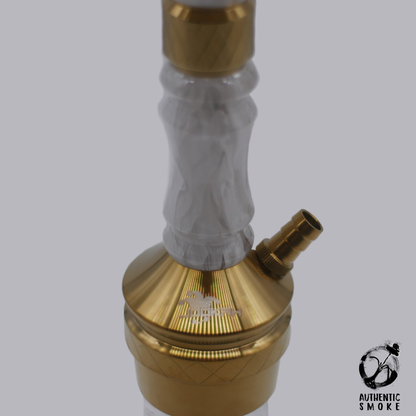 Jookah Edelstahl Shisha Royal Flush - Gold/White - Authentic-Smoke